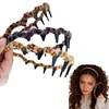 3PCS Retro High Skull Headband, Zigzag Headbands for Women, Wedding
