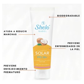 Bloqueador Solar FPS 50 Filtro UVA / UVB Shelo Nabel