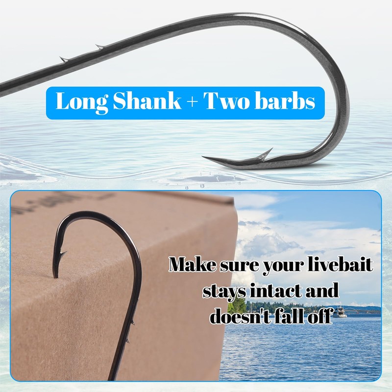 Baitholder Fishing Hooks Long Shank Beak Bait Holder Hooks Black