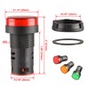 Heschen 22mm LED Indicator Pilot Light AD16-22D/S 12VDC 20mA Red