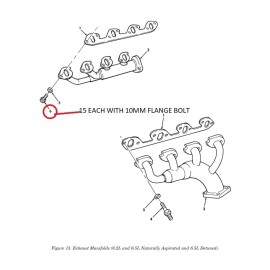 HMMWV HUMMER H1  M998 EXHAUST MANIFOLD  BOLT SET  5305-01-195-58