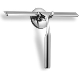 Shower Squeegee for Glass Doors,All-Purpose Squeegee for Shower Doors, Mirrors,Bathroom, Window and Car Glass - Stainless Steel(10 Inches,Silver)