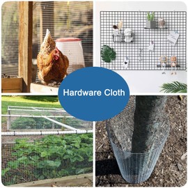Hardware Cloth Metal Chicken Wire Mesh, Stainless Steel 304 Welded Wire Mesh, 1/2 inch Square Hardware Cloth, for Chicken Coop Rabbit Garden Fruit Cage Animal (1.2mX3m(47.2inX9.8ft))