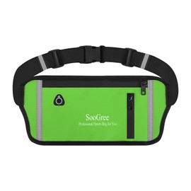 SooGree Running Belt Fanny Pack for Women Men Waterproof Waist Pack Runners Bag Slim Money belt Phone Holder for Sports Hiking Traveling Adjustable Strap Workout Pouch Lightweight Walking Jogging,