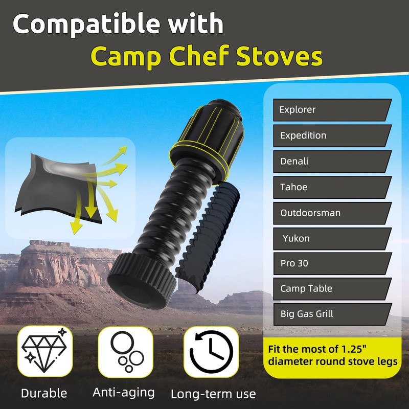 Camp Stove Leg Levelers Adjustable, Accessories for Camp Chef Explorer
