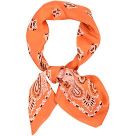 MAIRY Satin Scarf Orange Hijab Large Satin Square Scarves for Women Women Silky Like Head Scarf Bandanas Hair Scarf Neck Scarf Sleeping Wraps GB0702807