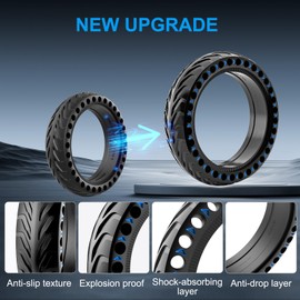 Cooryda Solid Tire for Xiaomi m365 Electric Scooter Mijia m365 pro/gotrax gxl V2/XR, 8.5 inches Electric Scooter Wheels 8 1/2''Honeycomb Solid Tires