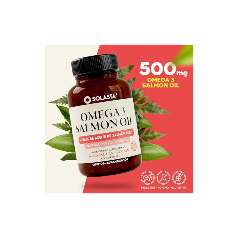 OMEGA 3 Solasta Cápsulas de 1000mg de Fácil Absorción Ingredientes