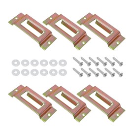 6 Pack E Track Rail Tie-Down Kit Single Slot Tie Downs Snap-Lock Tie Down Anchors for ETrack Ratchet Cam Straps Secure Cargo Loads, Bikes, Motorcycles in Enclosed Trailers, Trucks, Vans, Pickups