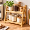 2-Tier Bamboo Countertop Organizer for Kitchen and Bathroom Storage –