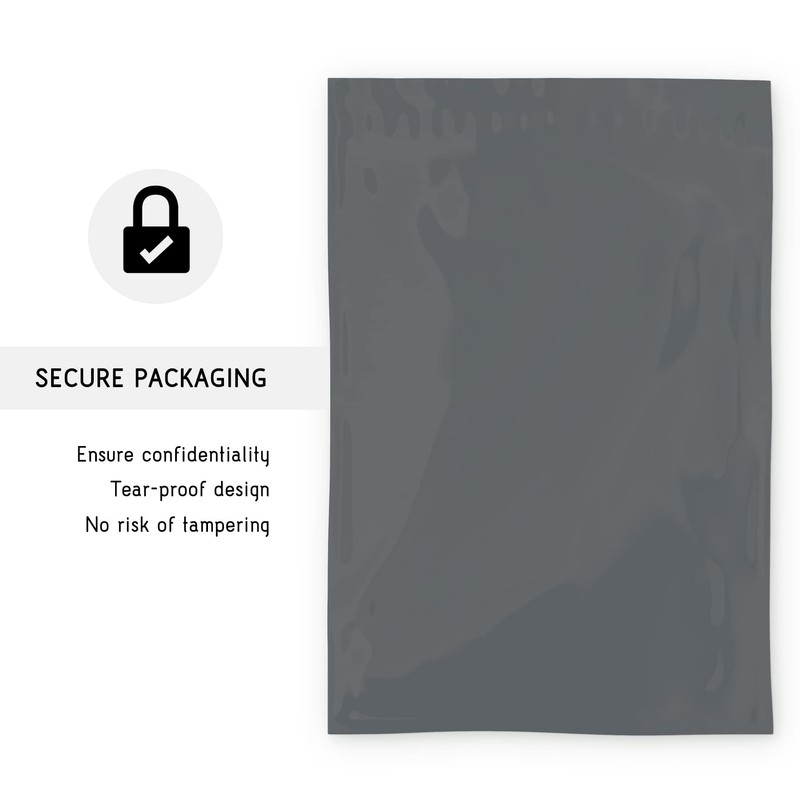 Straame 60 Mixed Size Grey Mailing Postal Bags, Self-Seal Closure