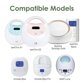Maymom Pump Part Compatible with Spectra/Ameda Luna Pumps, Syngery Gold; Incl Wide Mouth Flange 14 mm Valve; Not Original Spectra Flange; Replaces Spectra S1 S2, Plus Shield, Pump Parts, Accessories
