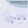 ECBEITF 3 Pcs 8 Grids Clear Plastic Storage Box with