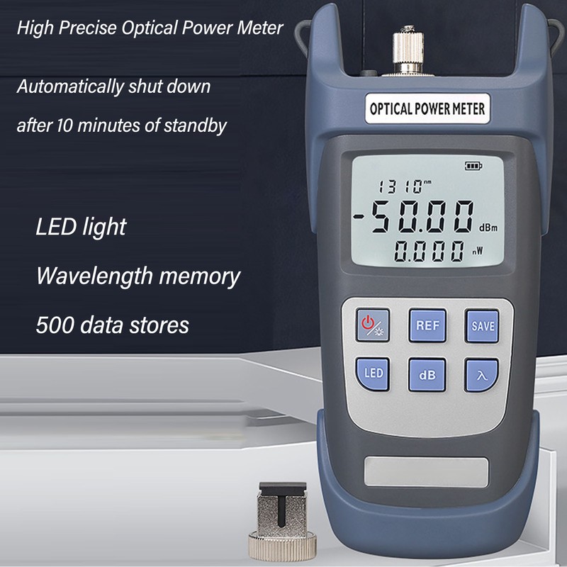 Optical Fiber Power Meter ‑50 To +26dbm 10 Wavelengths 2.5mm