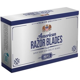 The Shave Factory American Razor Blades by The Shave Factory - Super Sharp Double Edge Razor Blades, Japanese Steel, New Value Pack (200 PCS)