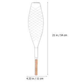 UPKOCH 4 Pcs Grill Basket, Stainless Steel, Folding Fish Grilling Rack for Grill, Grilled Barbecue Clip Net for Meat,Steak, Shrimp, Vegetables, Chops, Portable for Outdoor Camping Picnic