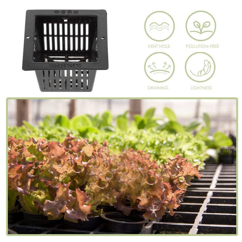 Juego de 10 cestas de plástico para plantas de estanque