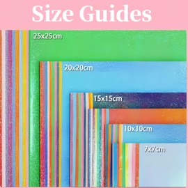 50PCS Origami Paper,25*25cm Pearl Glitter Origami Paper,Shiny Folding Paper,Single Sided Origami Paper,Square Folding Paper,Colorful Handicraft Paper for DIY Arts and Crafts