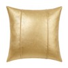 BRAWARM Gold Leather Throw Pillow Covers 20 X 20 Inches