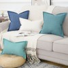 Madizz Set of 2 Linen Cushion Covers with Wide Edge,