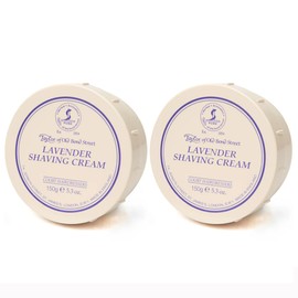 Taylor of Old Bond Street Lavender Fragrance Shaving Cream Bowl 150g (2-Pack) – Rich Lather for Traditional Shaving