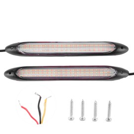 Pair of LED Daytime Running Lamp Strip Turn Signal White Yellow Light Color Waterproof23.5cm / 9.3in
