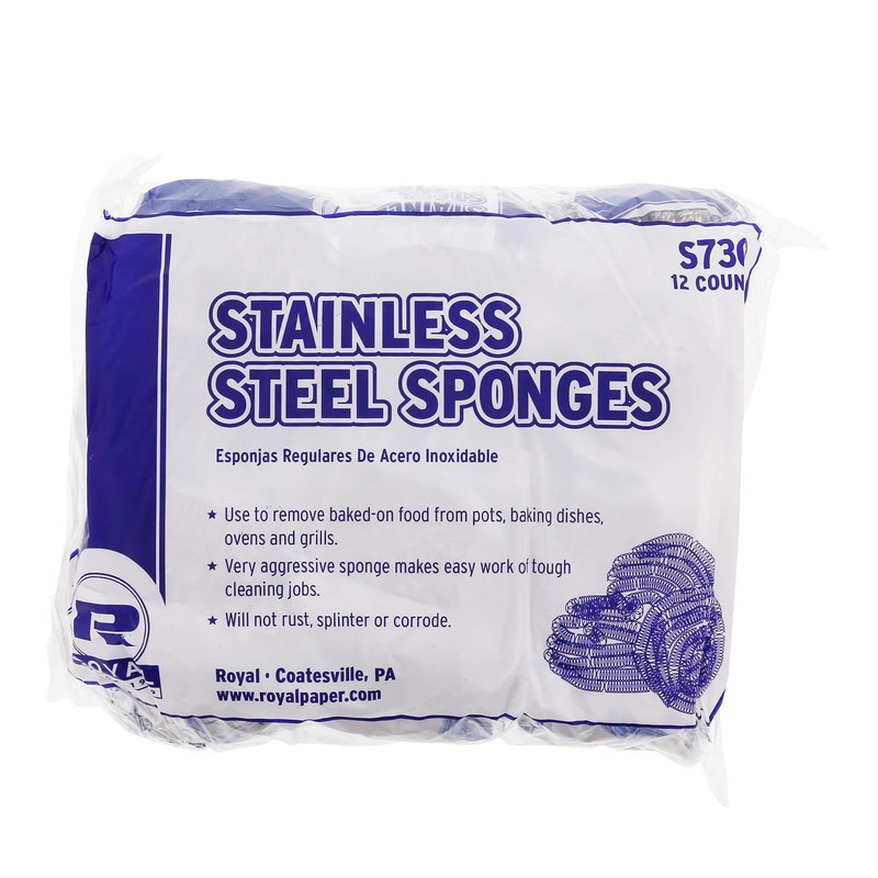 Royal Regular Stainless Steel Sponge, Package of 72