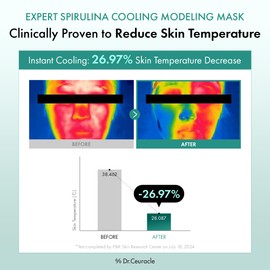 leegeehaam Dr.Ceuracle Expert Spirulina Cooling Modeling Mask - Jelly Face Mask for Glass Glow Skin, DIY Home Spa, Korean Skincare for Stocking Stuffers (30g / 1.05 oz.)