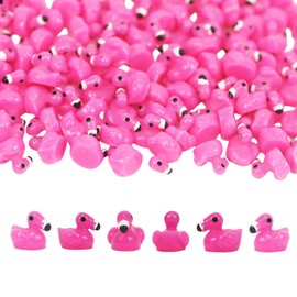 Goiern Pack of 120 Mini Flamingos, Tiny Flamingo Decoration, Mini Resin Figures, Mini Resin Animals, Flamingo Small Gifts, Small Figures, Flamingo for Garden, Dollhouse