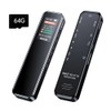 64GB Digital Voice Recorder Noise Reduction Record with Playback MP3