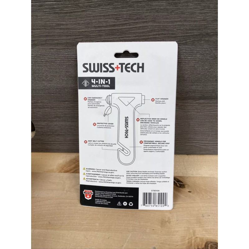 SWISS+TECH 4 in 1 Hammer Automobile Emergency Tool Brand New
