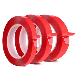 Transparent Double Sided Mounting Tape, Acrylic Adhesive Double Sided Mounting Tape for Nail Art Display Stand Holder, Home, Wall, Room, Office Decor(3 Packs)