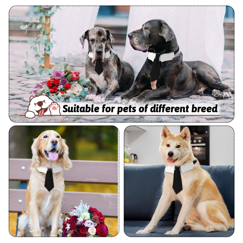 HACRAHO Dog Collar, 1 Pack Wedding Dog Tie Collar Adjustable