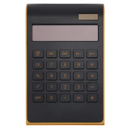 EXCEART Calculator, 10 Digit Solar Business Calculator, Thin, Fast Response, Stylish, Business Office, School, Home, Office (Black & Gold)