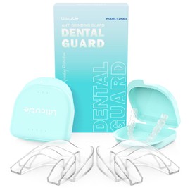 Litlcutie Mouth Guard for Grinding Teeth at Night, 4 Pcs 2 Size Mouthguards for Grinding of Teeth, Night Guards for Teeth Grinding, Reusable Mouth Guard for Clenching Teeth at Night, Clear