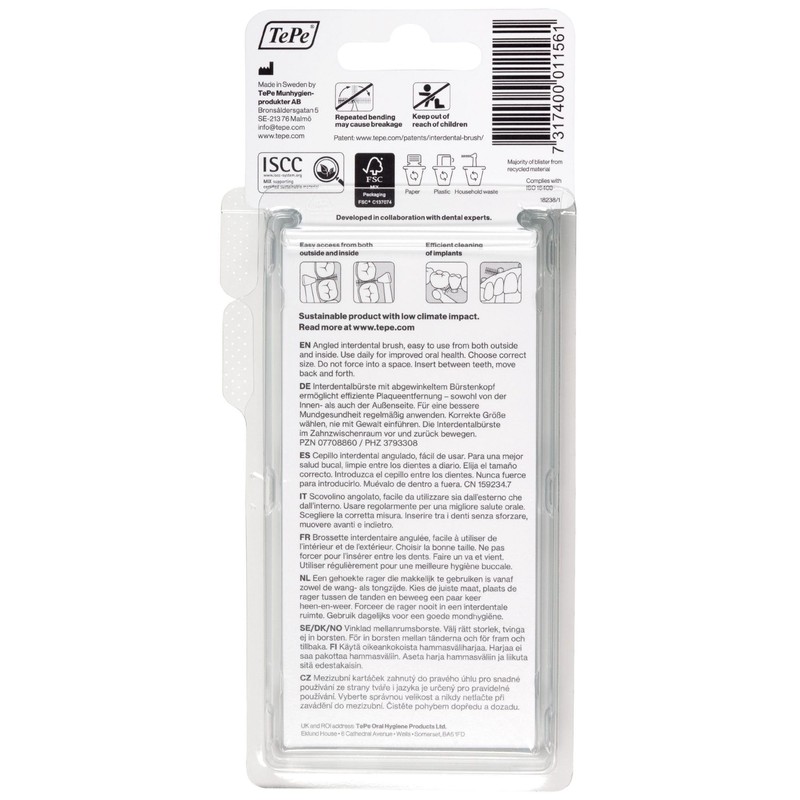 TePe Angle interdental brushes blue (ISO size 3: 0.6 mm)