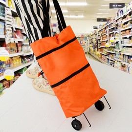 Portable Rolling Shopping Cart (Basket Not Included) Portable Shopping Cart / Basket Plain Green 5ea