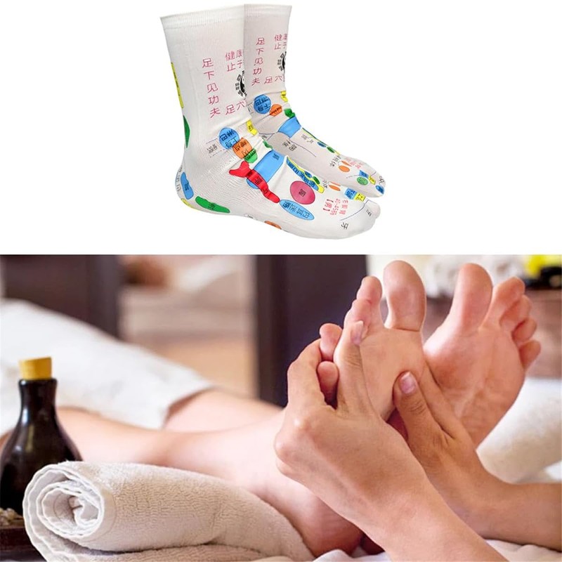 Hole Illustration Socks & Gloves, Meridian Canal, Foot Reflexology, Health