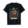 Candy Cane Team Christmas Elf Costume Candies Lover Kids T-Shirt