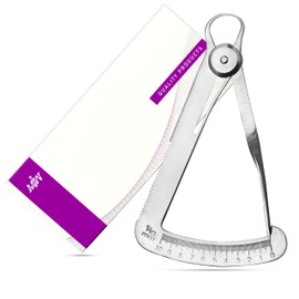MJW Iwanson Dental Gauge - Stainless Steel 10mm Crown Measuring Caliper Autoclavable Triangular Thickness Measuring Tool for Oral Care
