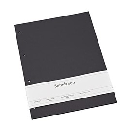 Semikolon 353088 Photo Card 4-Hole Punched for Photo Folder 4-Ring 20 Sheets 23 x 29.5 cm Black