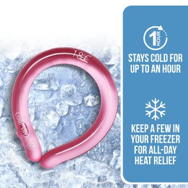 Neck Cooling Tube for Heat Relief | Reusable Cooling Neck Ring | Wearable Ice Pack for Hot Weather | Ice Wrap for Sports and Hiking | Personal Cooler for Temperature Regulation (Camo)