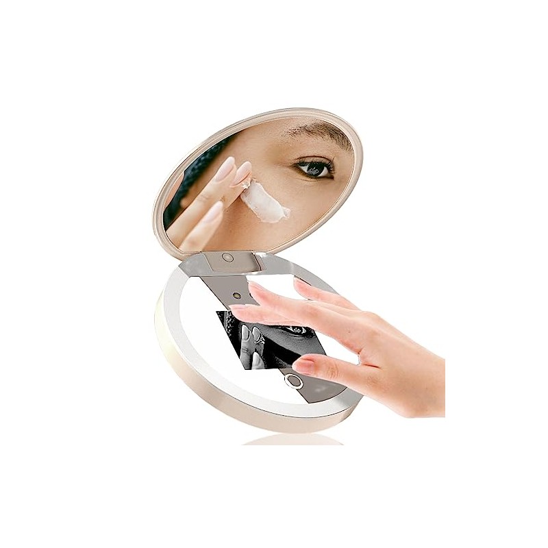 Espejo UV para Prueba de Protector Solar con Aumento 2X,