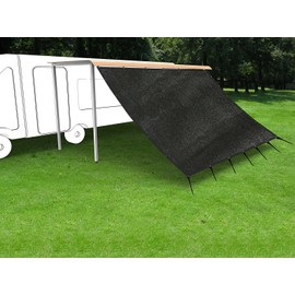 Shatex 8x20ft RV Awning Shade with 90% Privacy Screen Free Kit, Black