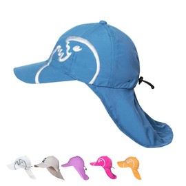 iQ-UV Sun Hat for Children UPF 50+ Cap with Neck Protection - Lightweight Breathable UV Hat for Children - Water Sun Hat for Children with UV Protection 50 TÜV Tested Peaked Cap for Maximum Sun
