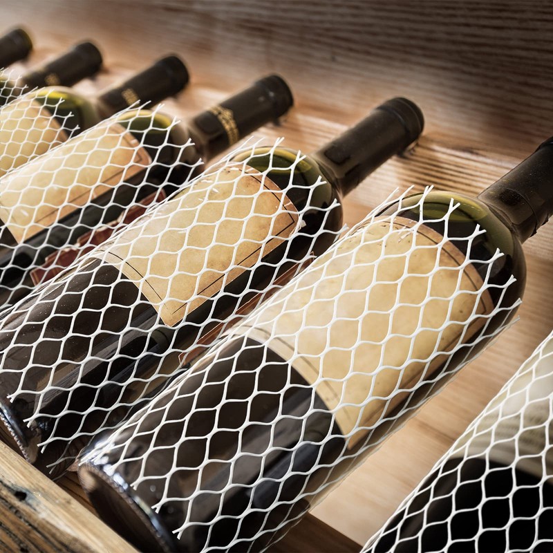 50 Pieces Wine Mesh Protective Sleeves 7.8 Inch Long Mesh