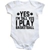 Hippowarehouse Yes I'm tall yes I play basketball baby vest