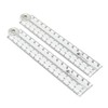 MASUNN Folding Acrylic Ruler Clear For Kids Student Office School