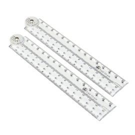 MASUNN Folding Acrylic Ruler Clear For Kids Student Office School