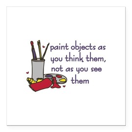 CafePress Paint Objects Square Car Magnet 3 X 3 Square Car Magnet, Magnetic Bumper Display